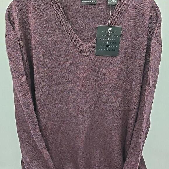 Aureus 100% Merino‎ Wool Pullover Swaeter Mens XL Preppy Academia Zinfandel - Picture 7 of 11